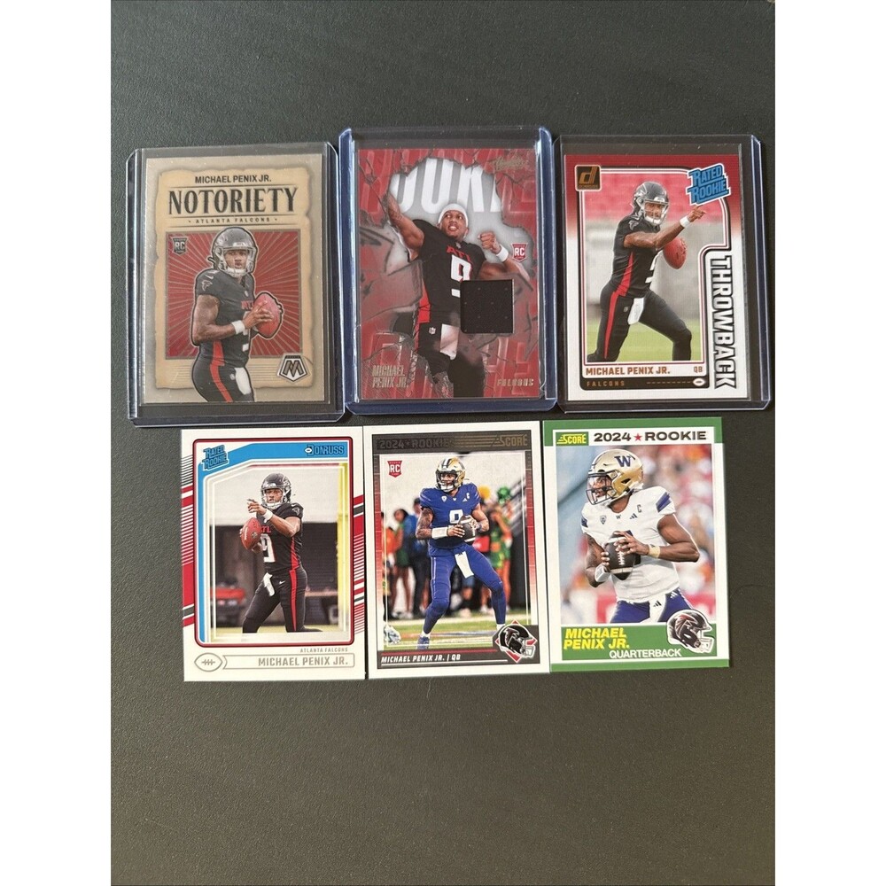 NFL Panini Michael Penix Jr. Atlanta Falcons Rookie Card Lot Jersey Inserts